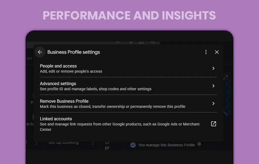 Business Profile Settings